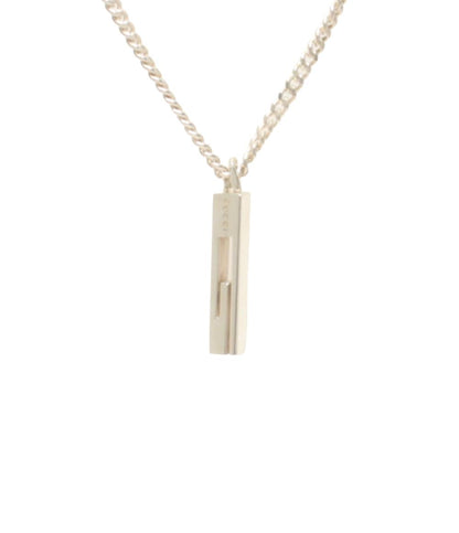 美品 GUCCI ネックレス SV925 カットアウトG バー ユニセックス グッチ