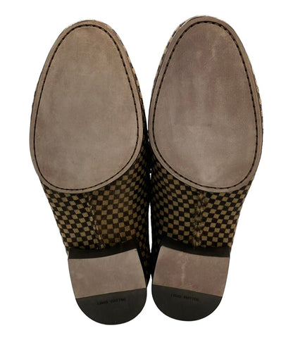ルイ・ヴィトン ハラコ ローファー ダミエ柄 メンズ SIZE 6 1/2 (S) LOUIS VUITTON