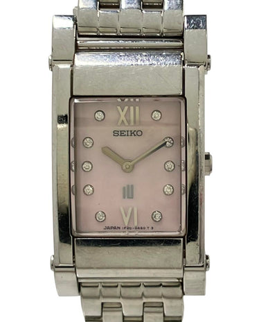 SEIKO 腕時計 IU イウ クオーツ シェル 1F20-0AM0 レディース セイコー