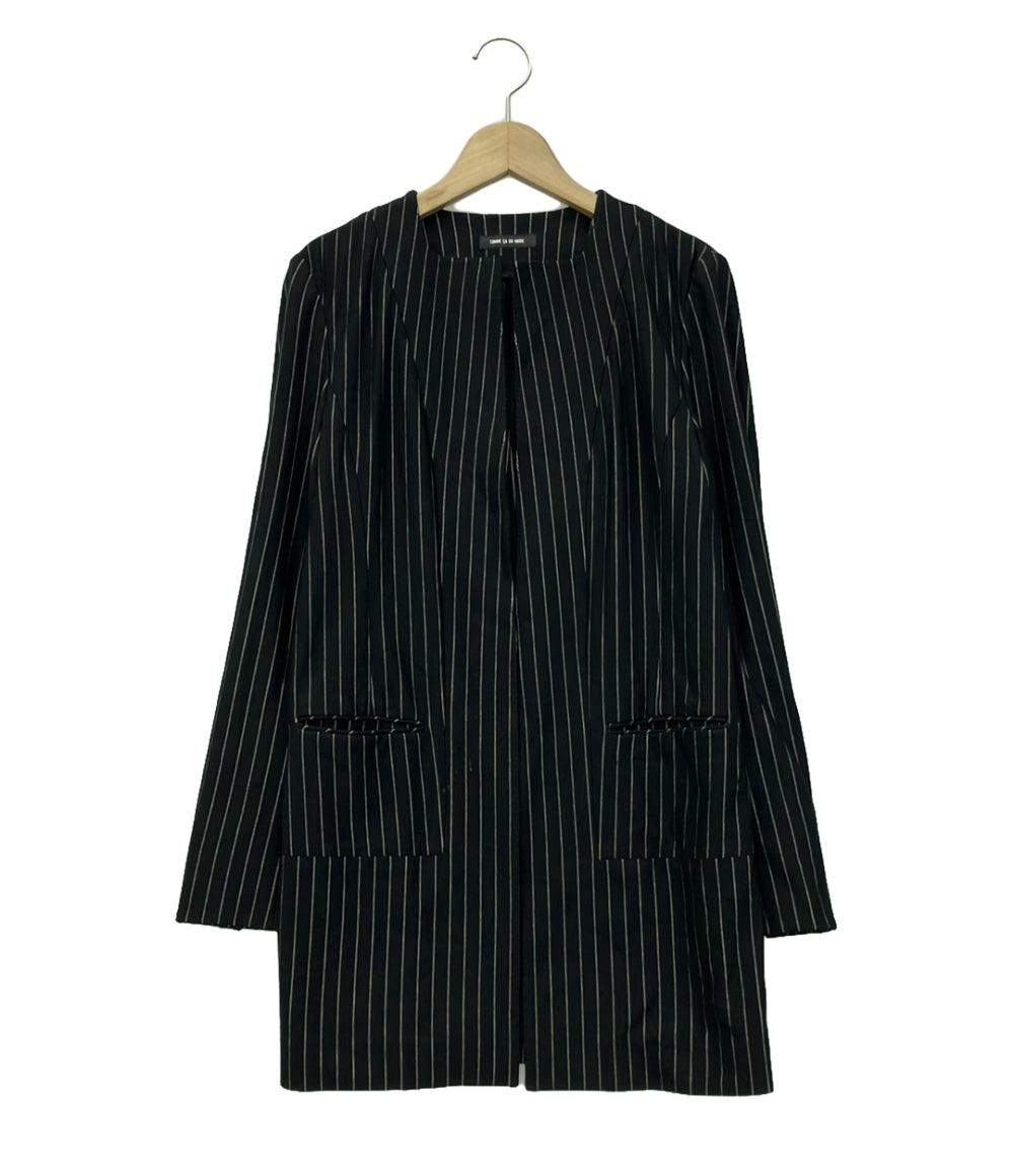コムサ・デ・モード ノーカラージャケット ストライプ柄 レディース SIZE 9 (M) COMME CA DU MODE