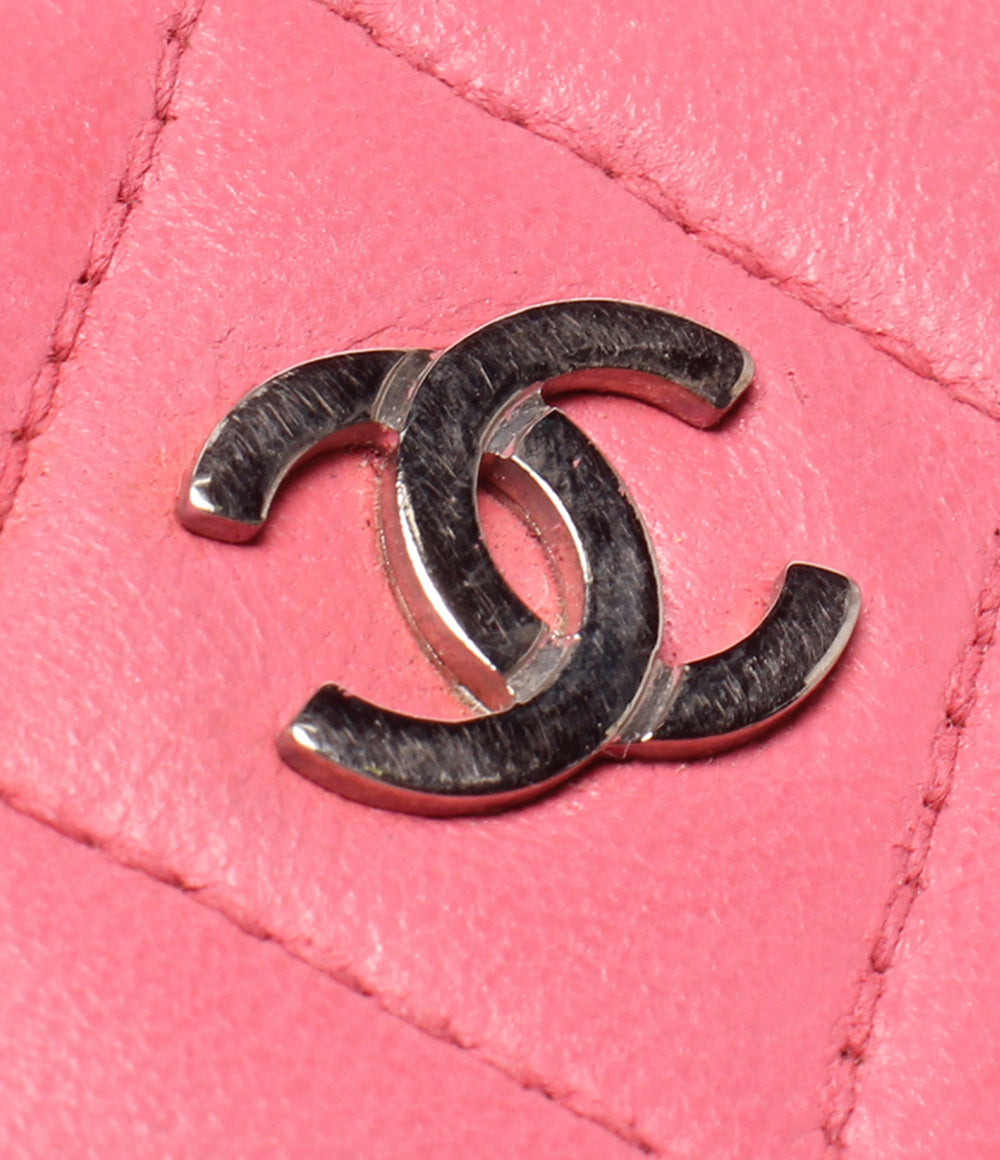 CHANEL コインケース キーリング付き シルバー金具 22番台 マトラッセ AP0221 レディース シャネル
