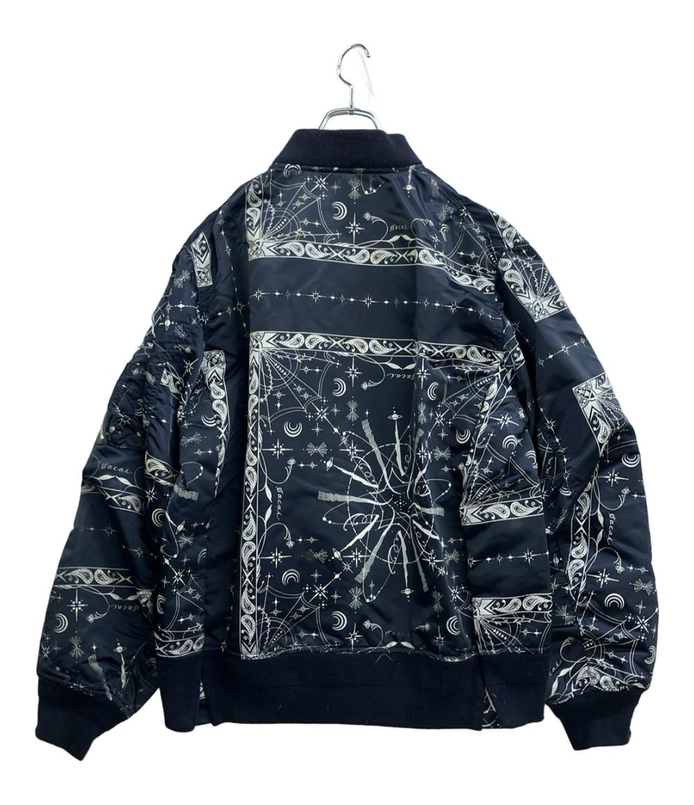 Sacai Dr.Woo ブルゾンBANDANA PRINT MA-1 BOMBER JACKET ペイズリー 20-02329M メンズ SIZE 3 (L) サカイ ドクターウー
