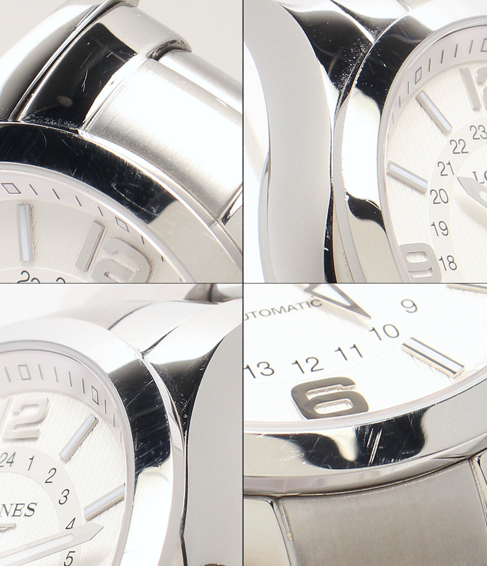 LONGINES 腕時計 コンクエスト クラシック GMT 自動巻き ホワイト L2.799.4 メンズ ロンジン