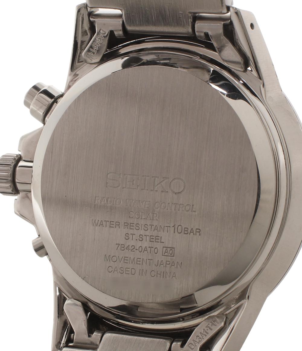 SEIKO 腕時計 スピリット ソーラー ブラック 7B42-0AT0 メンズ セイコー