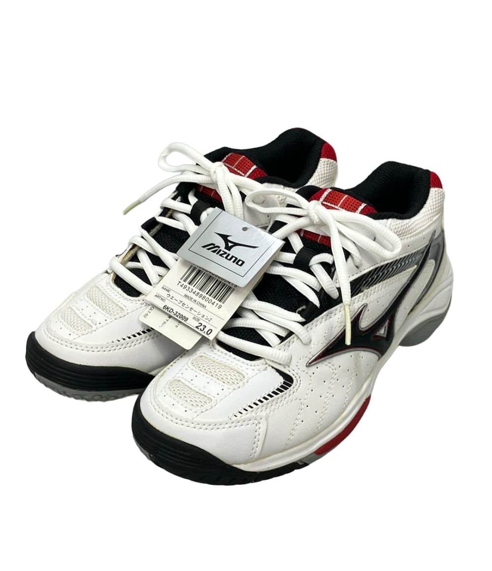 美品 Mizuno ローカットスニーカー テニスシューズ ウエーブ センセーション 2 6KD-32009 レディース メンズ SIZE 23.0 ミズノ
