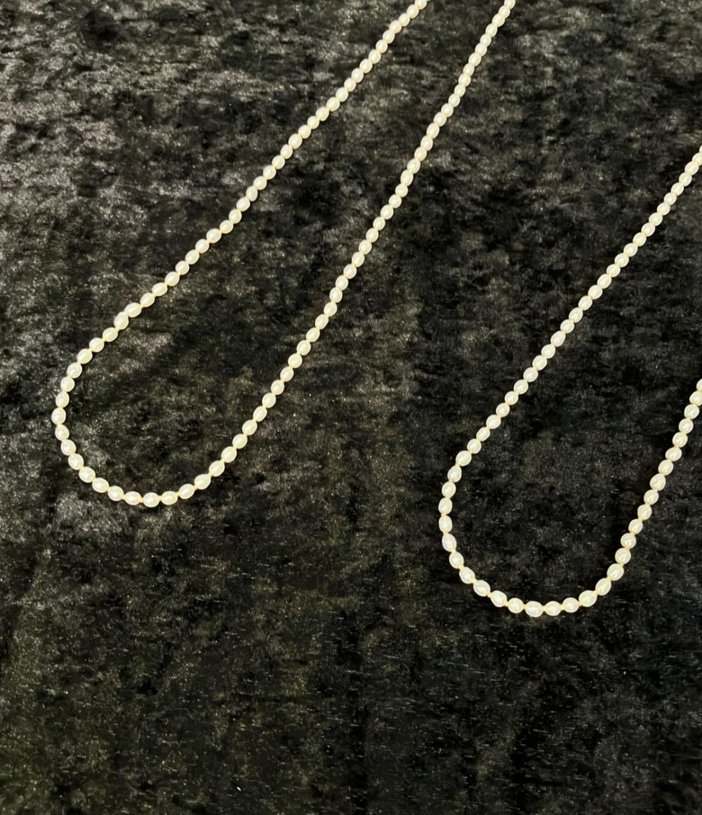 ネックレス 淡水パール 4.5-5.0mm  2点セット レディース