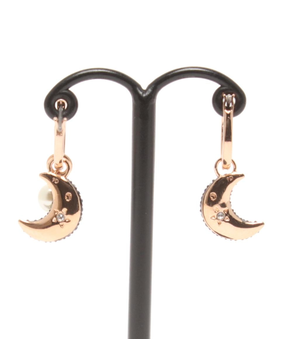 美品 SWAROVSKI ピアス 月モチーフ ムーンモチーフ レディース スワロフスキー