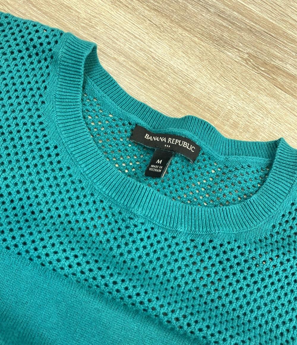 バナナリパブリック クルーネック長袖ニットセーター 薄手 メンズ SIZE M (M) Banana Republic