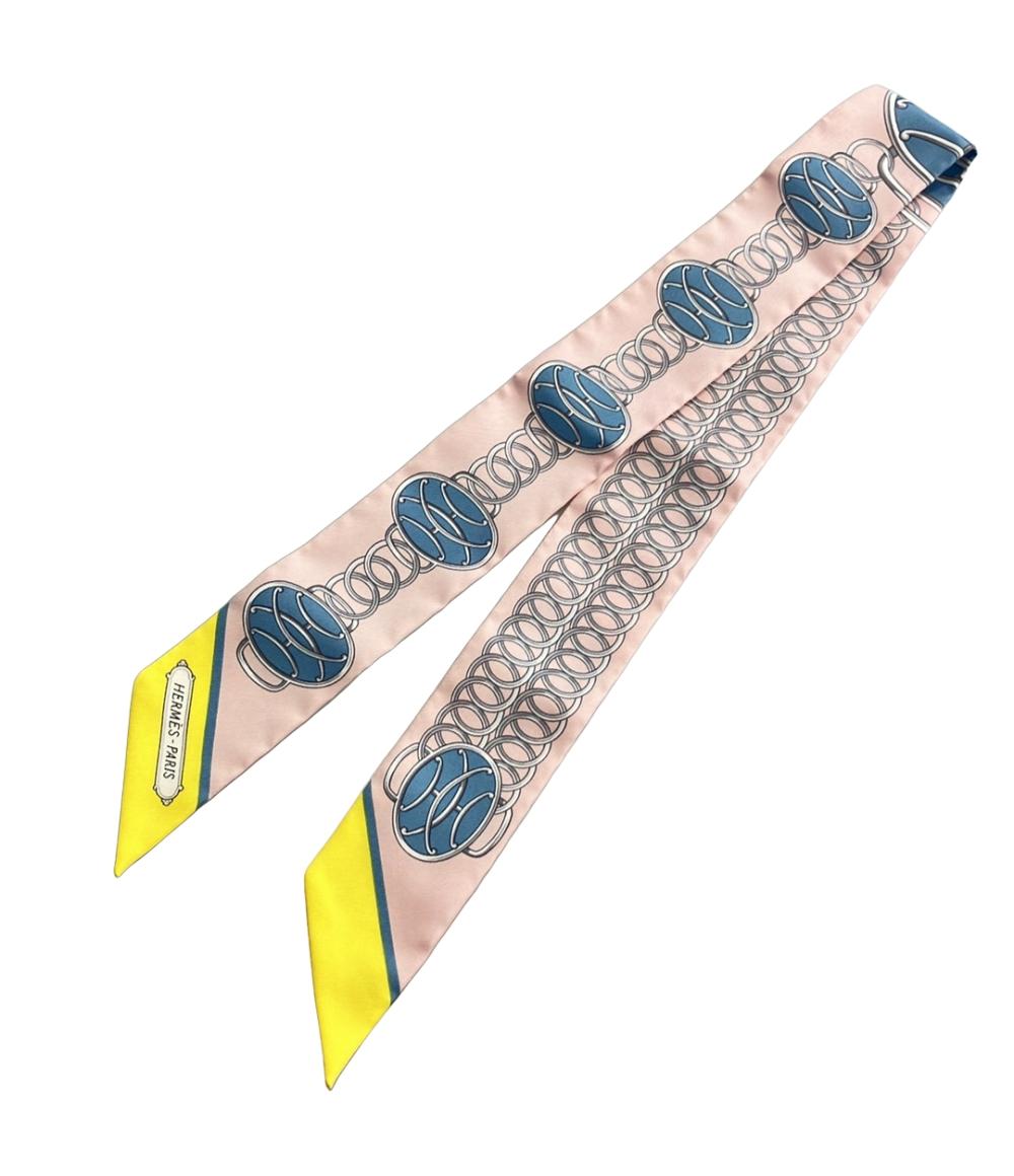 美品 エルメス ツイリースカーフ シルク100% レディース HERMES