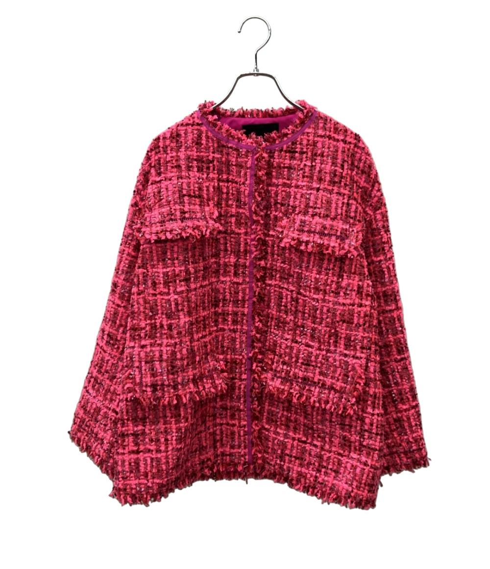 Drawer ノーカラージャケット フリンジツイードジャケット 6522-299-0690 レディース SIZE 38 (M) ドゥロワー