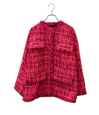 Drawer ノーカラージャケット フリンジツイードジャケット 6522-299-0690 レディース SIZE 38 (M) ドゥロワー