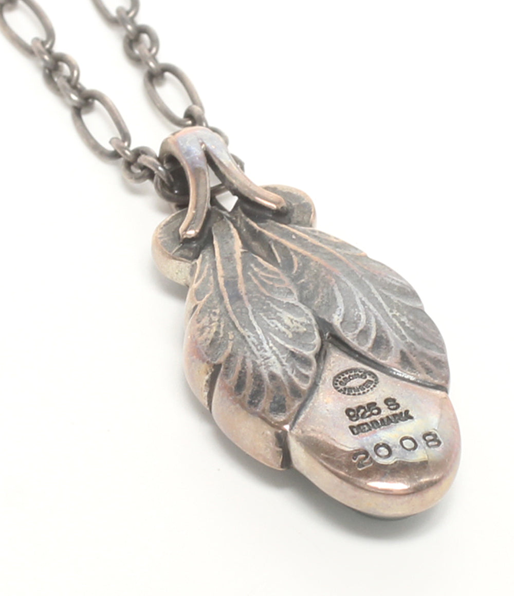 Georg Jensen ネックレス イヤリング SV925 2008 ヘリテージコレクション グリーンアゲート イヤーペンダント 2点セット レディース