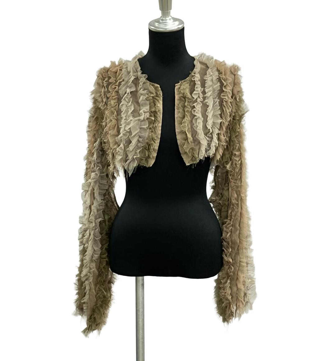 美品 カレンテージ チュールシフォンショートボレロ 25SS レディース CURRENTAGE