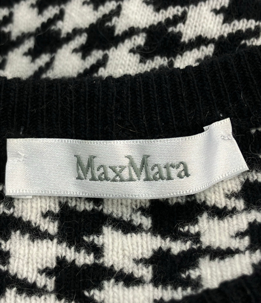 MAX MARA ニットワンピース 千鳥格子柄 レディース SIZE S マックスマーラ