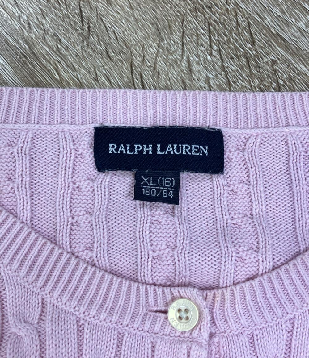 ラルフローレン ﾚﾃﾞｨｰｽｲﾝﾅｰ RALPH LAUREN 長袖ｶｰﾃﾞｨｶﾞﾝ･ｱﾝｻﾝﾌﾞﾙ ｶｰﾃﾞｨｶﾞﾝ／ﾋﾟﾝｸ キッズ SIZE XL(16)