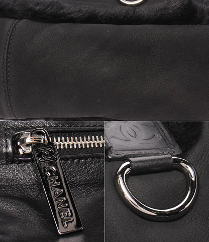 CHANEL トートバッグ シルバー金具 11番台 ムートン ファー レディース シャネル