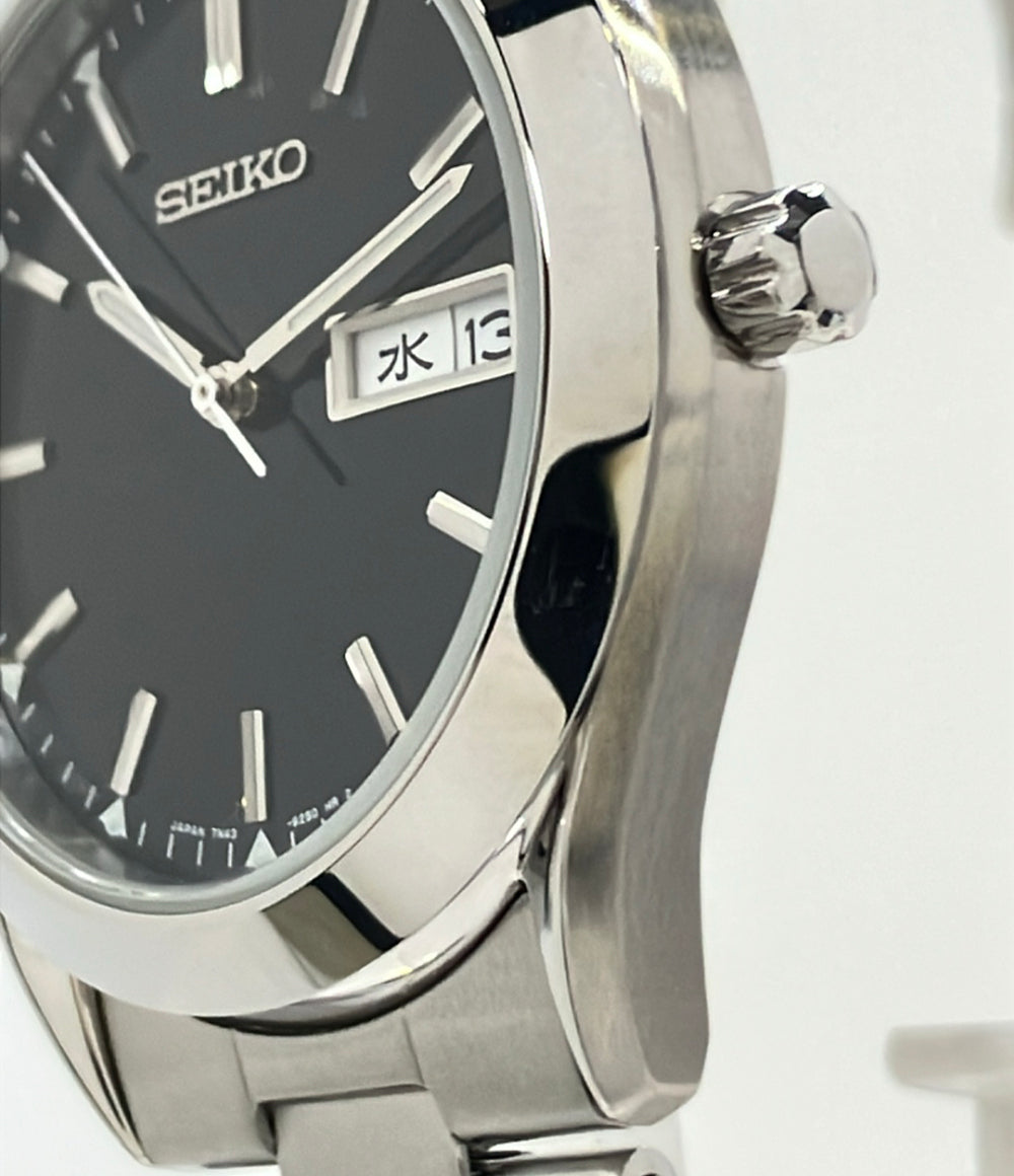 SEIKO 腕時計 クオーツ ブラック 7N43-9080 メンズ セイコー