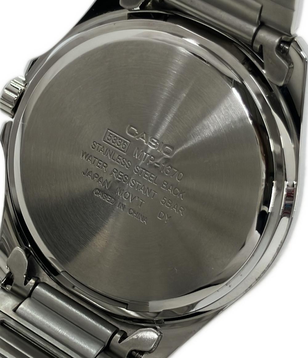 美品 CASIO 腕時計 クオーツ ブラック MTP-1370 メンズ カシオ
