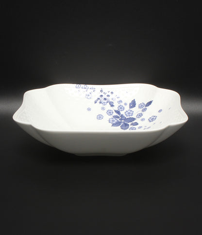 美品 WEDGWOOD スクエアボウル 皿 23cm ストロベリーブルーム インディゴ ウェッジウッド