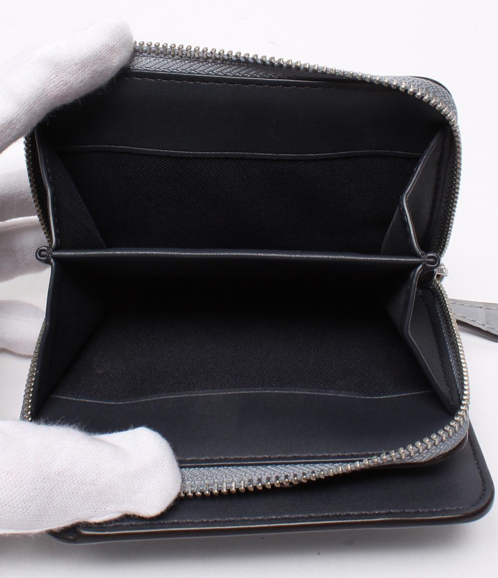 美品 COACH 二つ折り財布 ビルフォールド ウォレット 型押し CP442 レディース コーチ