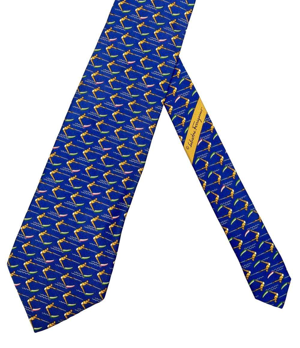 サルヴァトーレフェラガモ ネクタイ シルク100% メンズ Salvatore Ferragamo