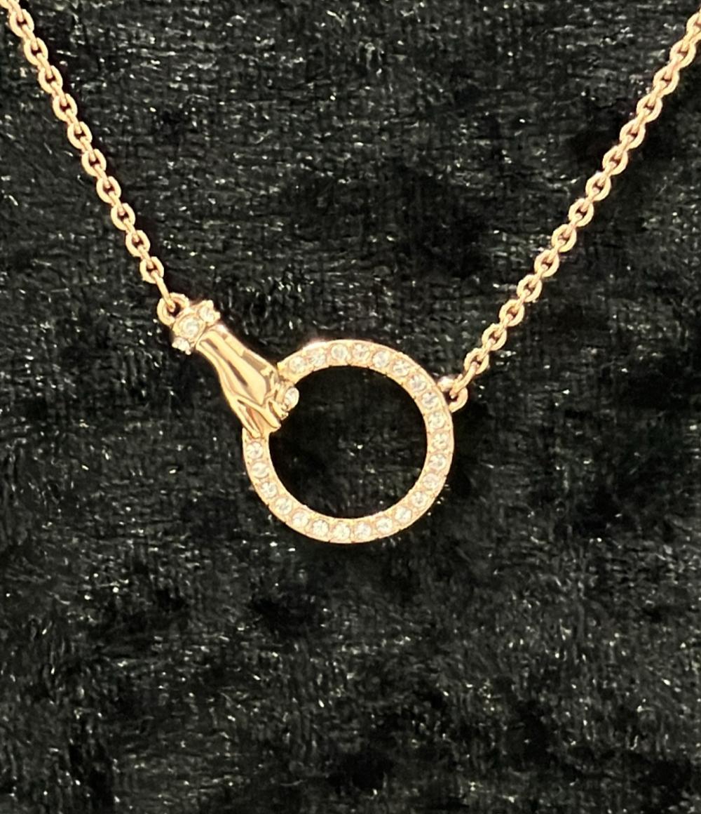 美品 スワロフスキー ネックレス ハンドモチーフ レディース SWAROVSKI