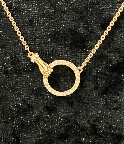 美品 スワロフスキー ネックレス ハンドモチーフ レディース SWAROVSKI