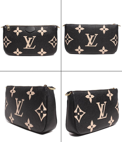 美品 LOUIS VUITTON ショルダーバッグ クロスボディバッグ ゴールド金具 ミュルティ ポシェット アクセソワール モノグラム アンプラント M45777