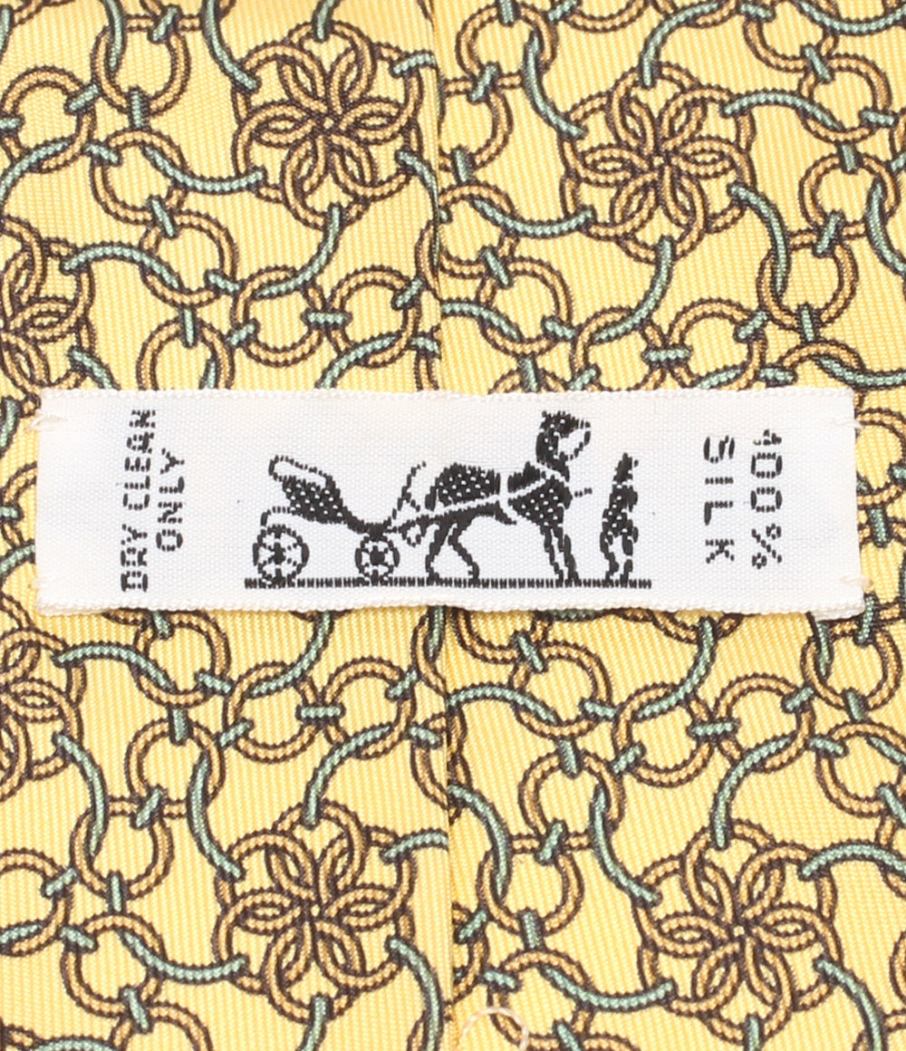 HERMES ネクタイ シルク100％ メンズ エルメス