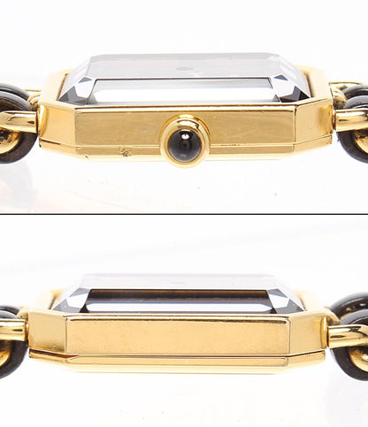 CHANEL 腕時計 プルミエール M クオーツ ブラック H0001 レディース シャネル