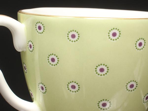 美品 WEDGWOOD カップ＆ソーサー ポルカドット グリーン ウエッジウッド