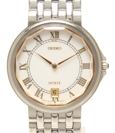 SEIKO 腕時計 ドルチェ クオーツ ホワイト 5E39-5A00 メンズ セイコー