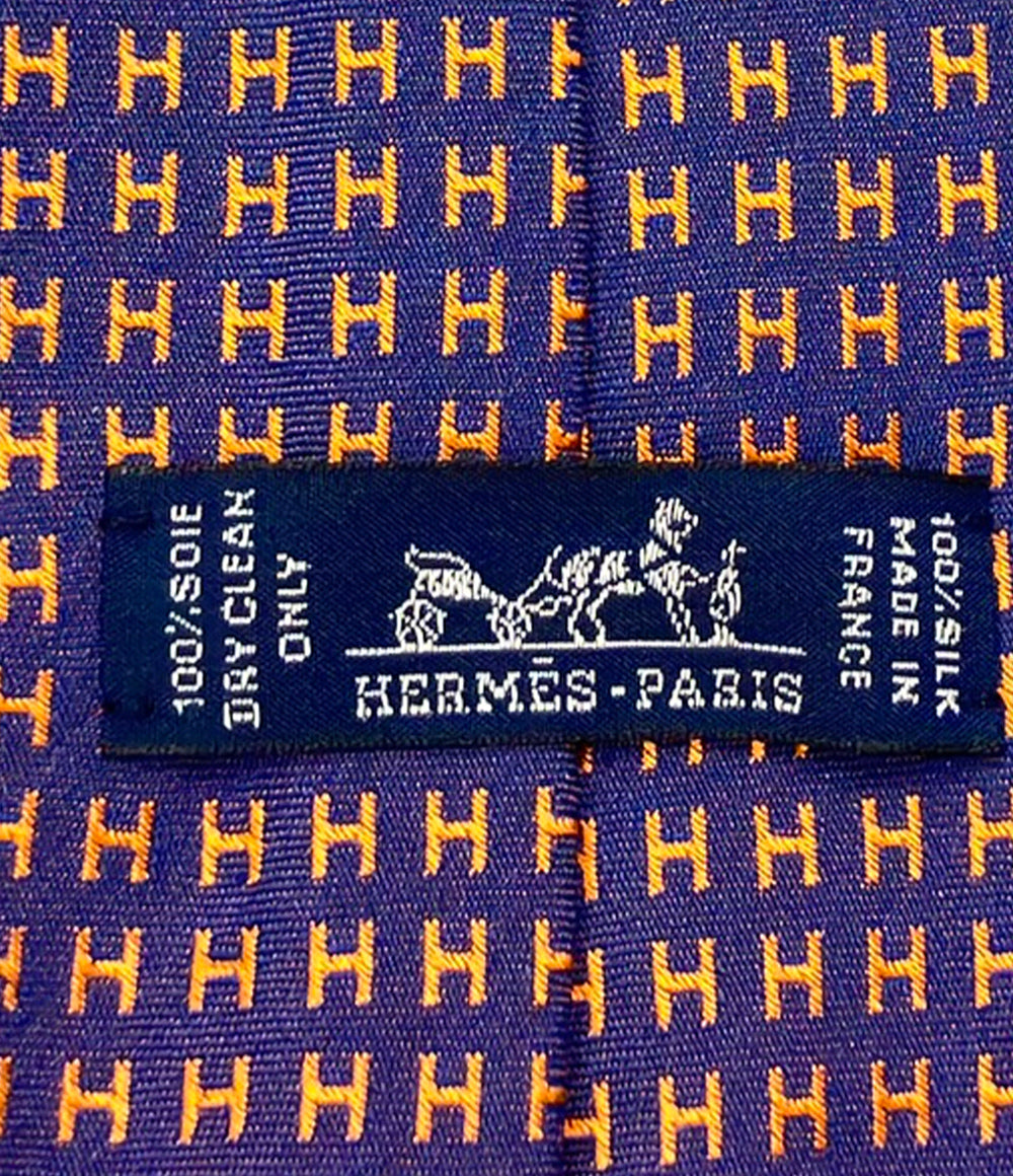 HERMES ネクタイ シルク 100% ファソネH メンズ エルメス – Rehello by