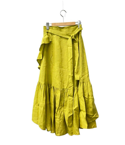 マイラン フィッシュテールリネンラップスカート レディース SIZE F (M) MYLAN