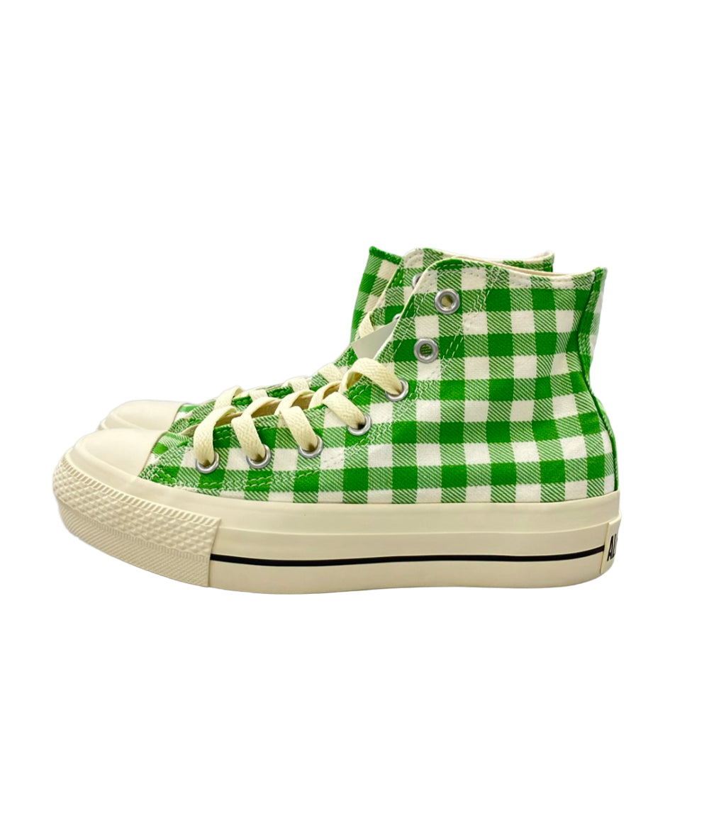 美品 CONVERSE ハイカットスニーカー ギンガムチェック 花 ALL STAR PLTS FLOWERPATCH HI 5SD887 レディース SIZE 24.0 コンバース