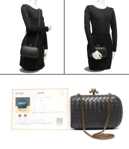 BOTTEGA VENETA チェーンショルダーバッグ 斜め掛け ノット イントレチャート ミノディエール レディース