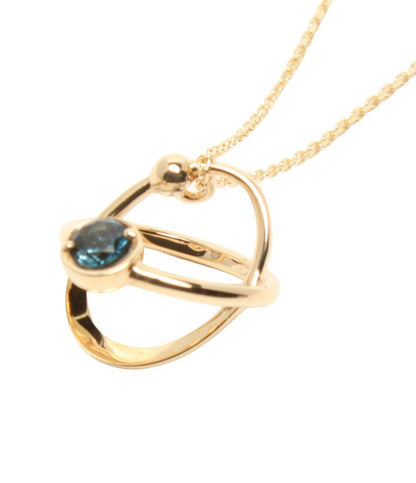 美品 スタージュエリー ネックレス K10 ロンドンブルートパーズ プラネット レディース STAR JEWELRY