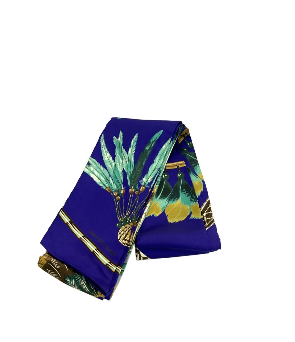 美品 エルメス スカーフ シルク100% マキシツイリー レディース HERMES