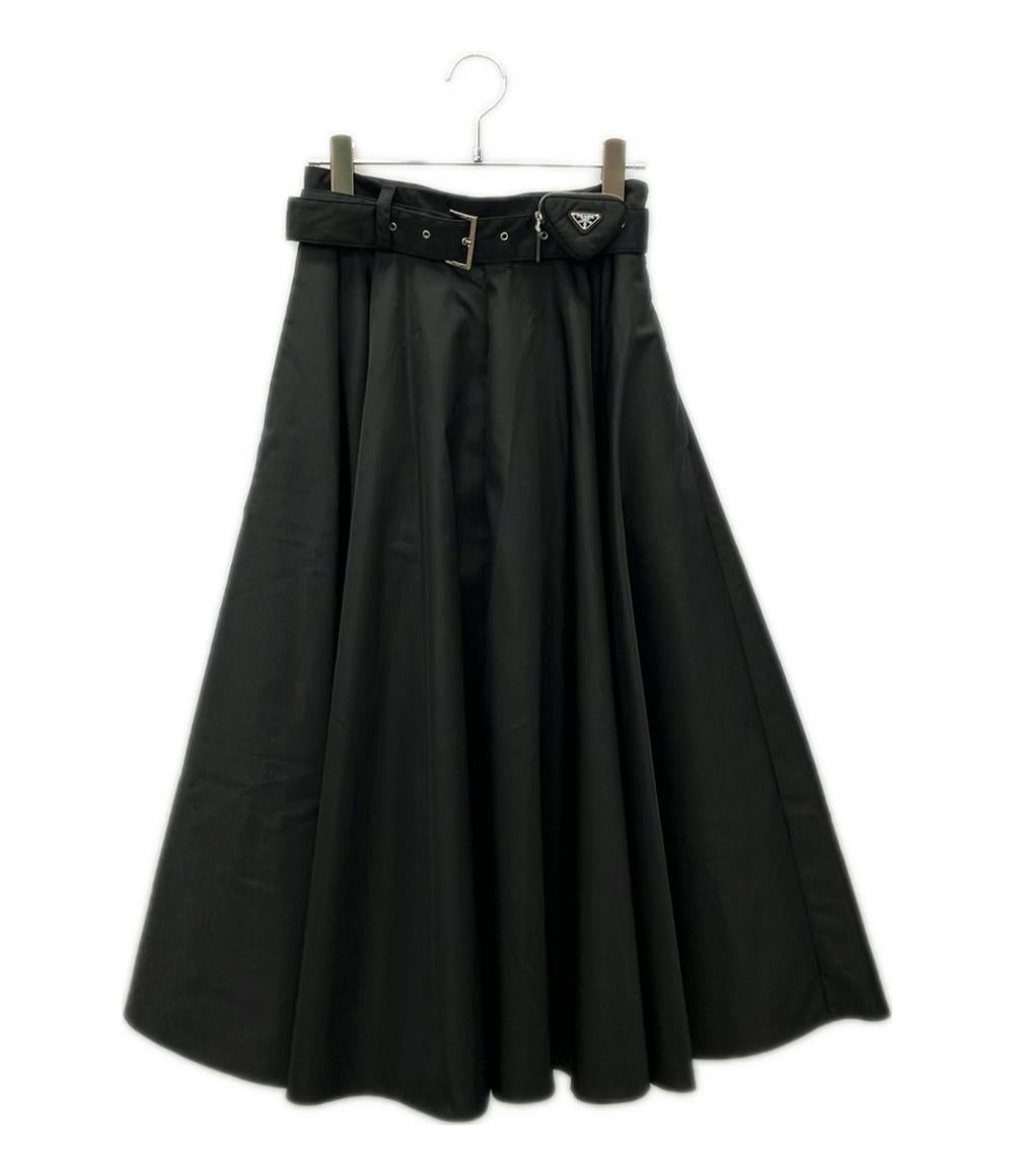 プラダ ナイロンスカート ロゴプリント トライアングル ポーチ Re-Nylon ASC1 2023 816 21H953 S232 1WQ8 レディース SIZE 38 (M) PRADA
