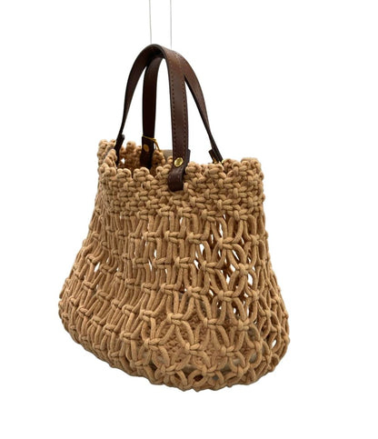 美品 FEILER ハンドバッグ ユニ マクラメバッグ レディース フェイラー