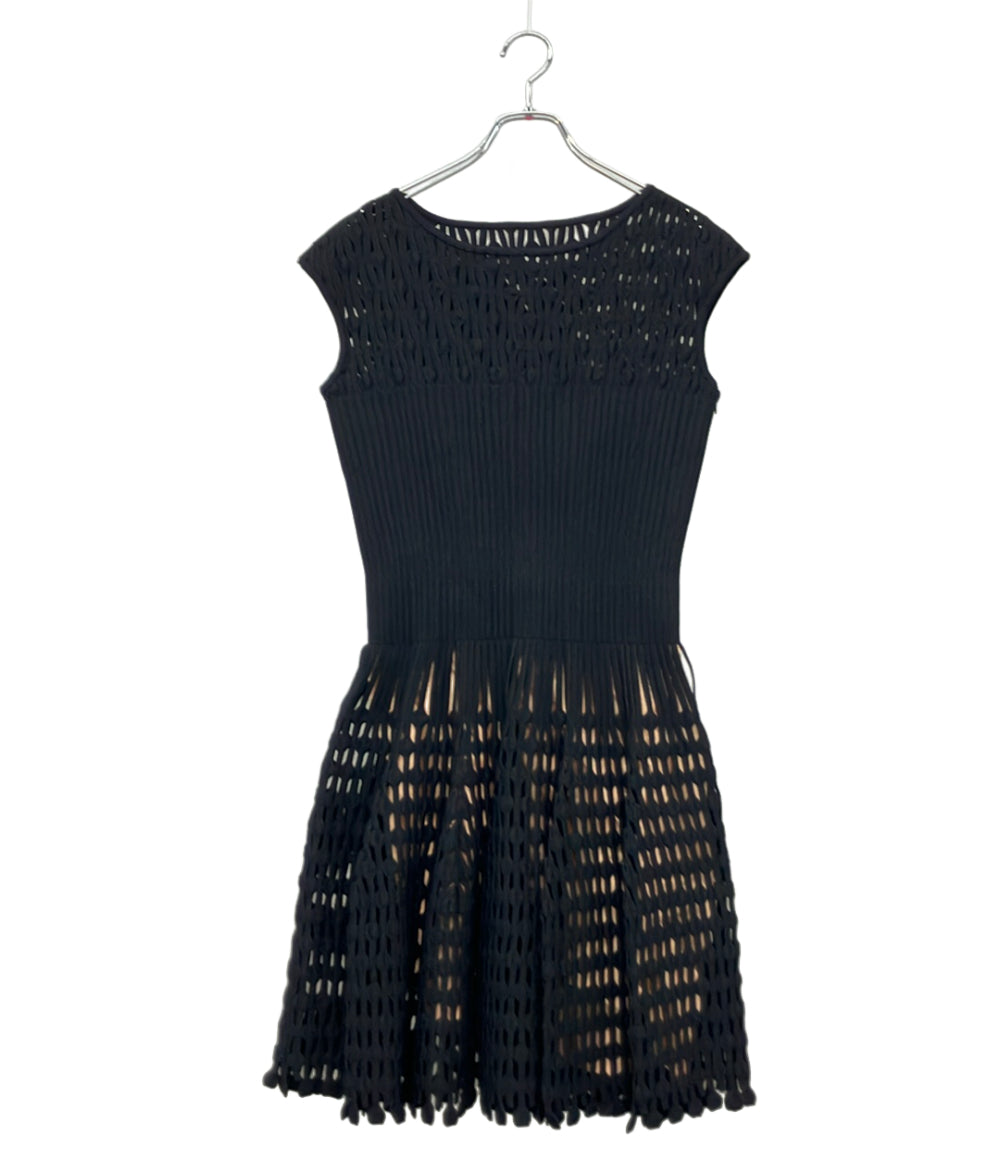 ALAIA ノースリーブワンピース カットワーク パンチング加工 AA9R2122CM601 レディース SIZE 40 (S) アライア