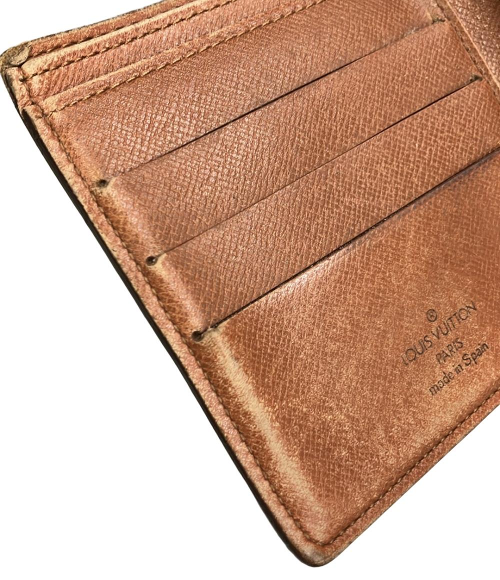 訳あり LOUIS VUITTON 二つ折り財布 ポルト ビエ カルト クレディ モネ モノグラム M61665 レディース ルイ・ヴィトン
