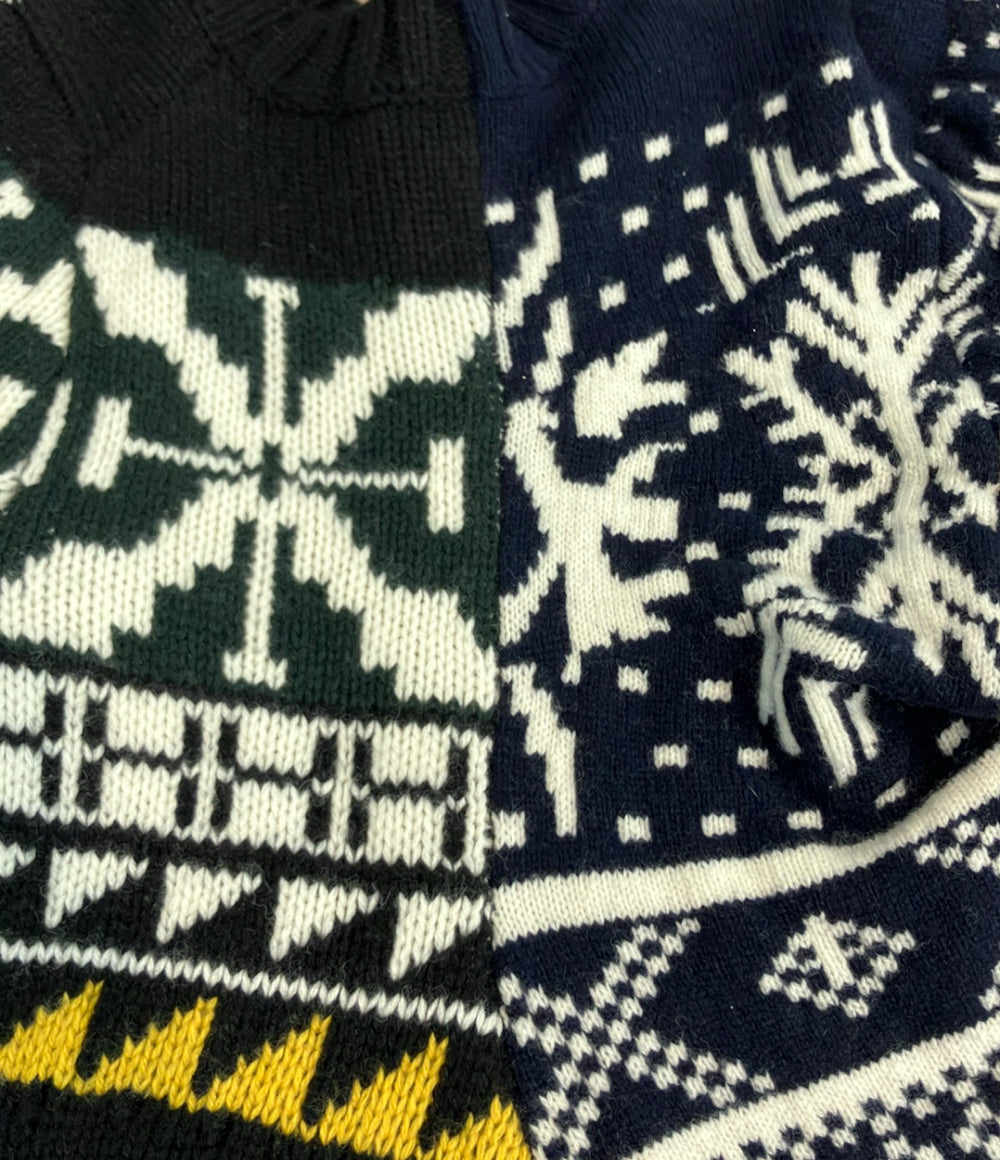 Sacai パッチワーク ショートスリーブセーター 24-07433 レディース SIZE 1 サカイ