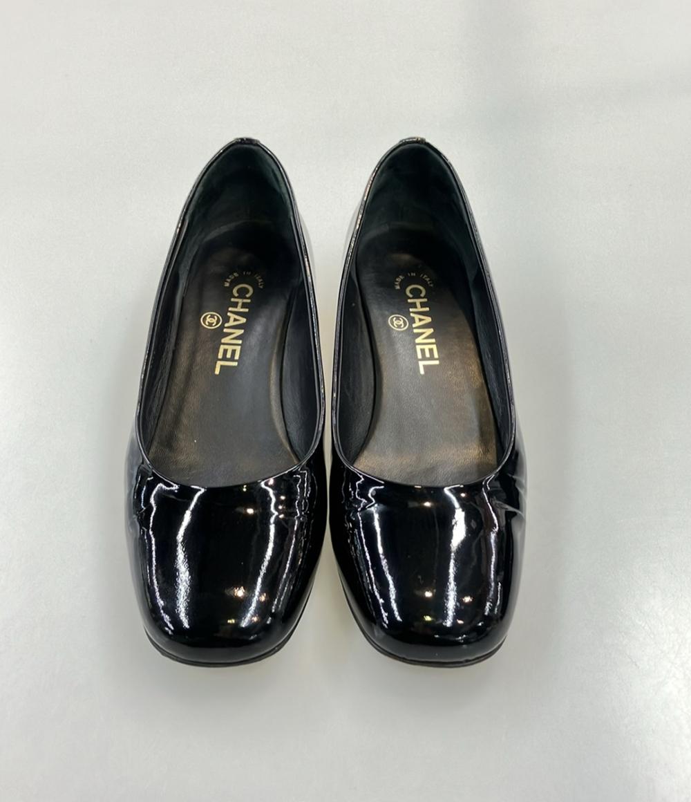 ⭐️超美品⭐️CHANEL パンプス　ブラック　エナメル CHANEL エナメルパンプス レディース SIZE 37 1/2 (24.5cm) シャネル