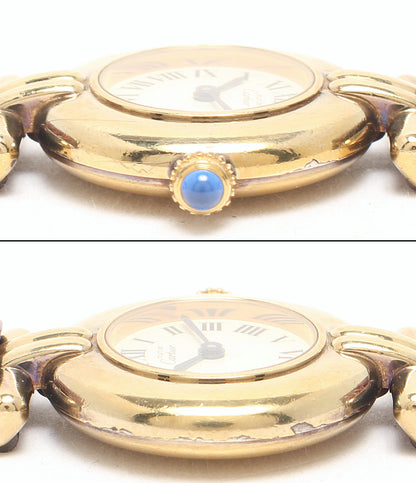 Cartier 腕時計 925 マストコリゼ ヴェルメイユ クオーツ ホワイト W590002 レディース カルティエ