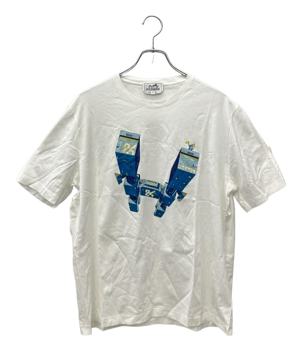 美品 HERMES 半袖Tシャツ IMPRIME ODYSEE クルーネック メンズ SIZE XL エルメス