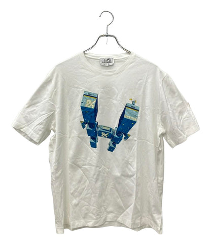 美品 HERMES 半袖Tシャツ IMPRIME ODYSEE クルーネック メンズ SIZE XL エルメス
