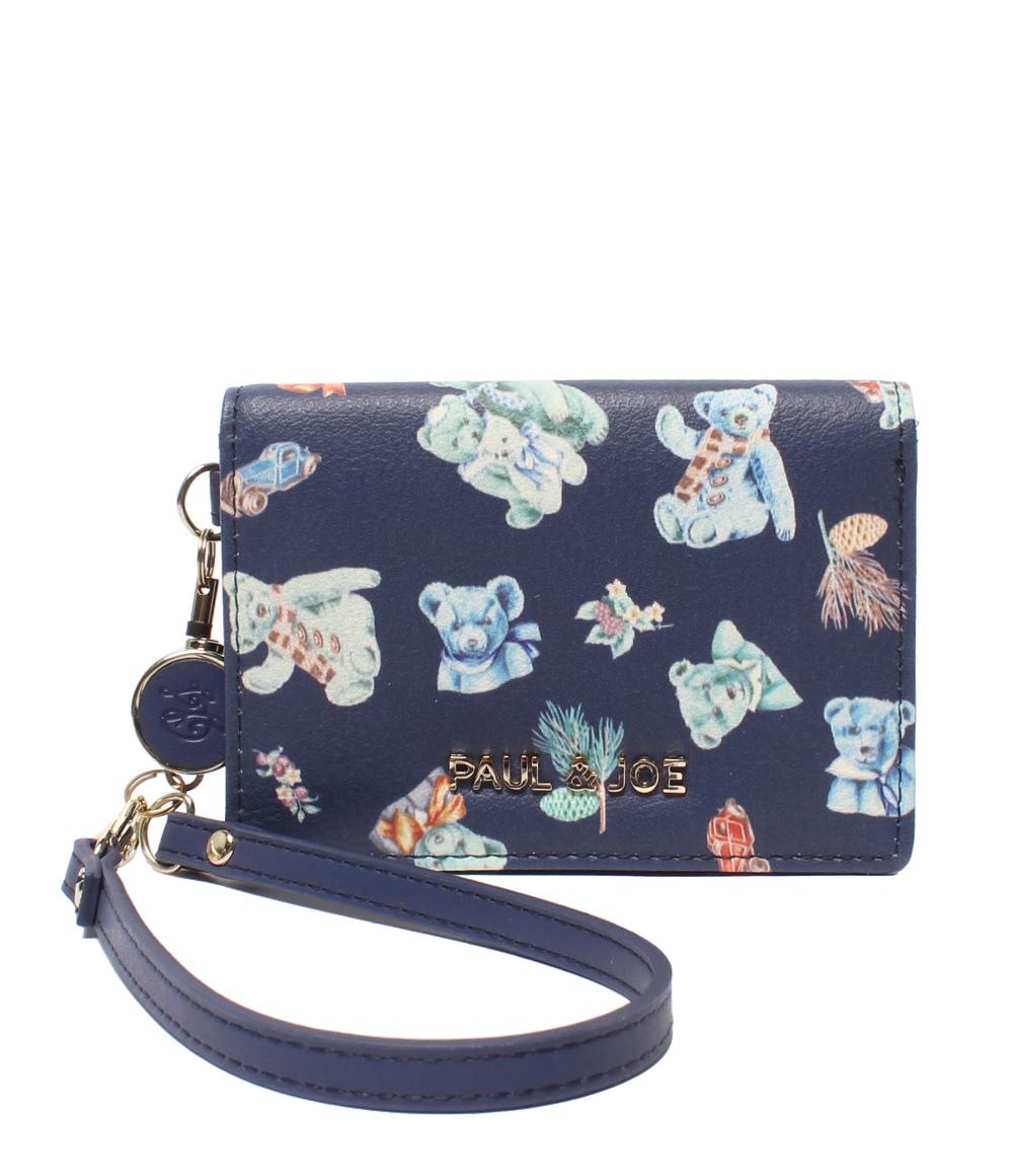 美品 PAUL & JOE ACCESSOIRES パスケース カードケース ベアプリント レディース ポール＆ジョー アクセソワ