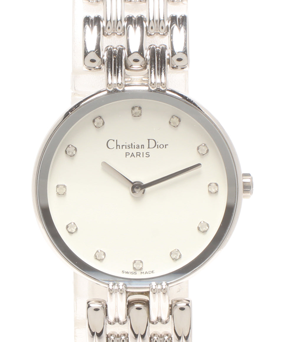 Christian Dior 腕時計 バギラ クオーツ ホワイト D44 120 レディース クリスチャンディオール