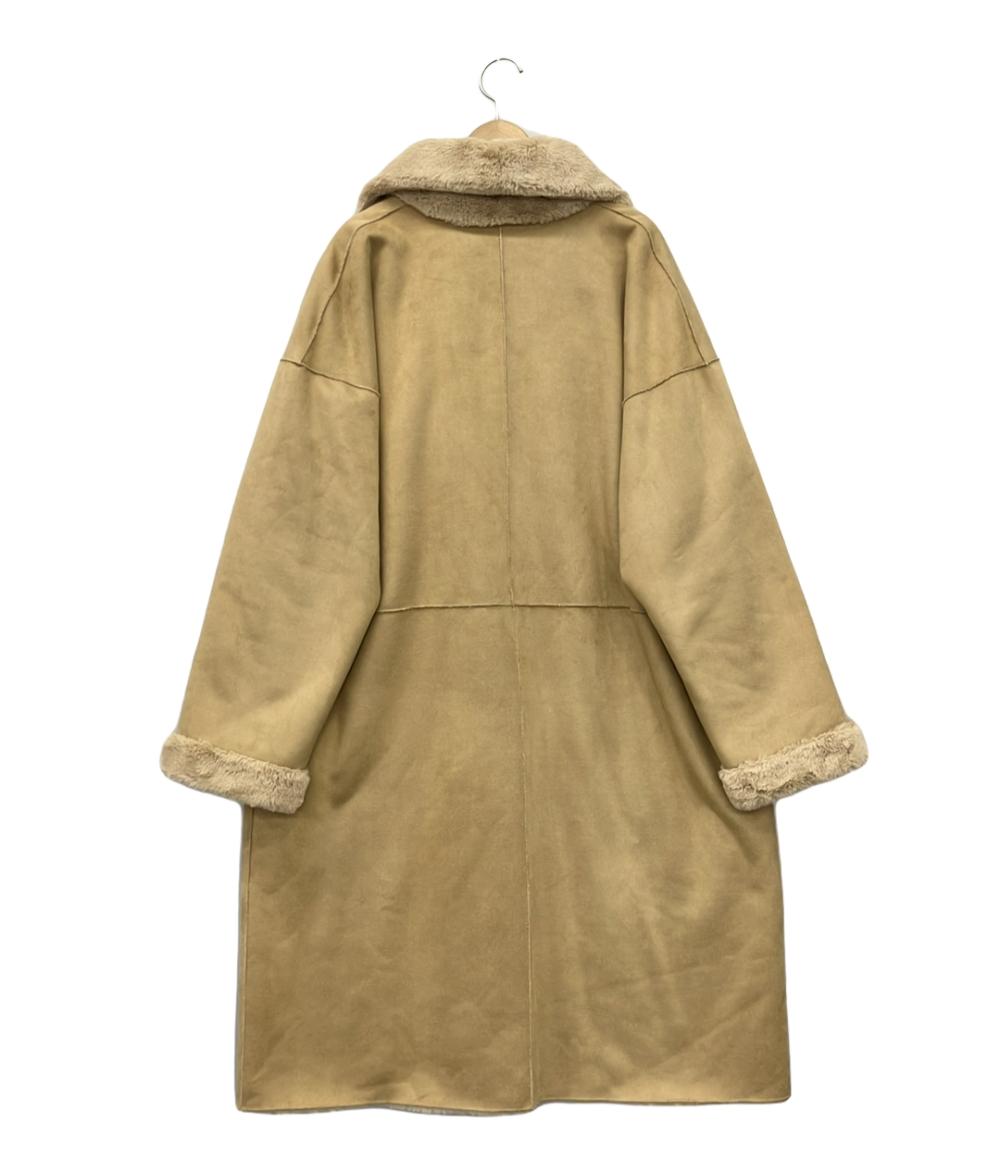 美品 コムサ フェイクファームートンコート レディース SIZE 15 (L